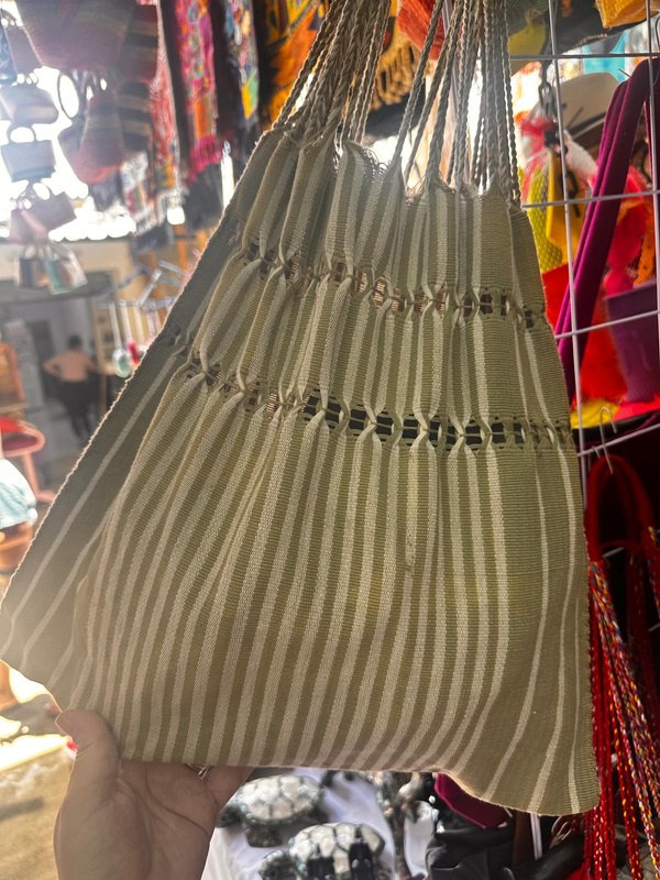Striped Cotton Bag